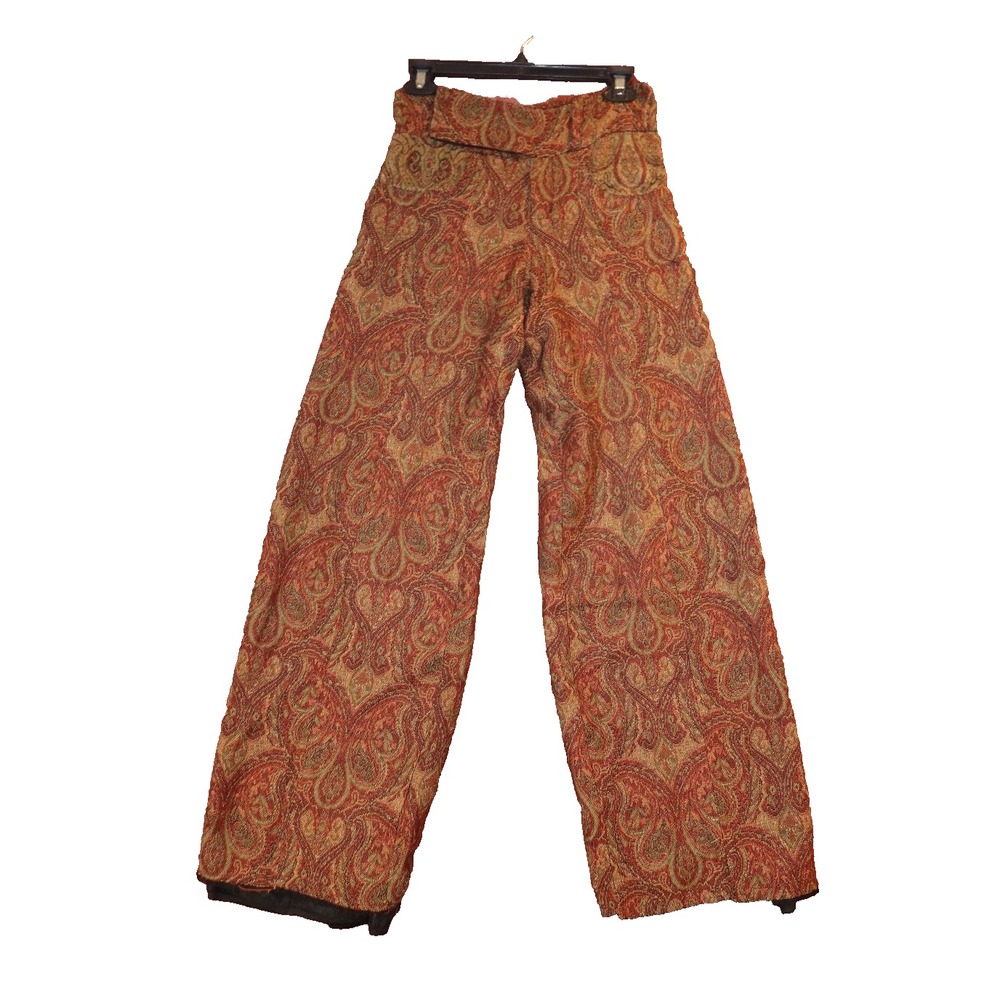Lara Miller Women's Size 4 Vintage Paisley Wide Leg Pants Boho Tapestry